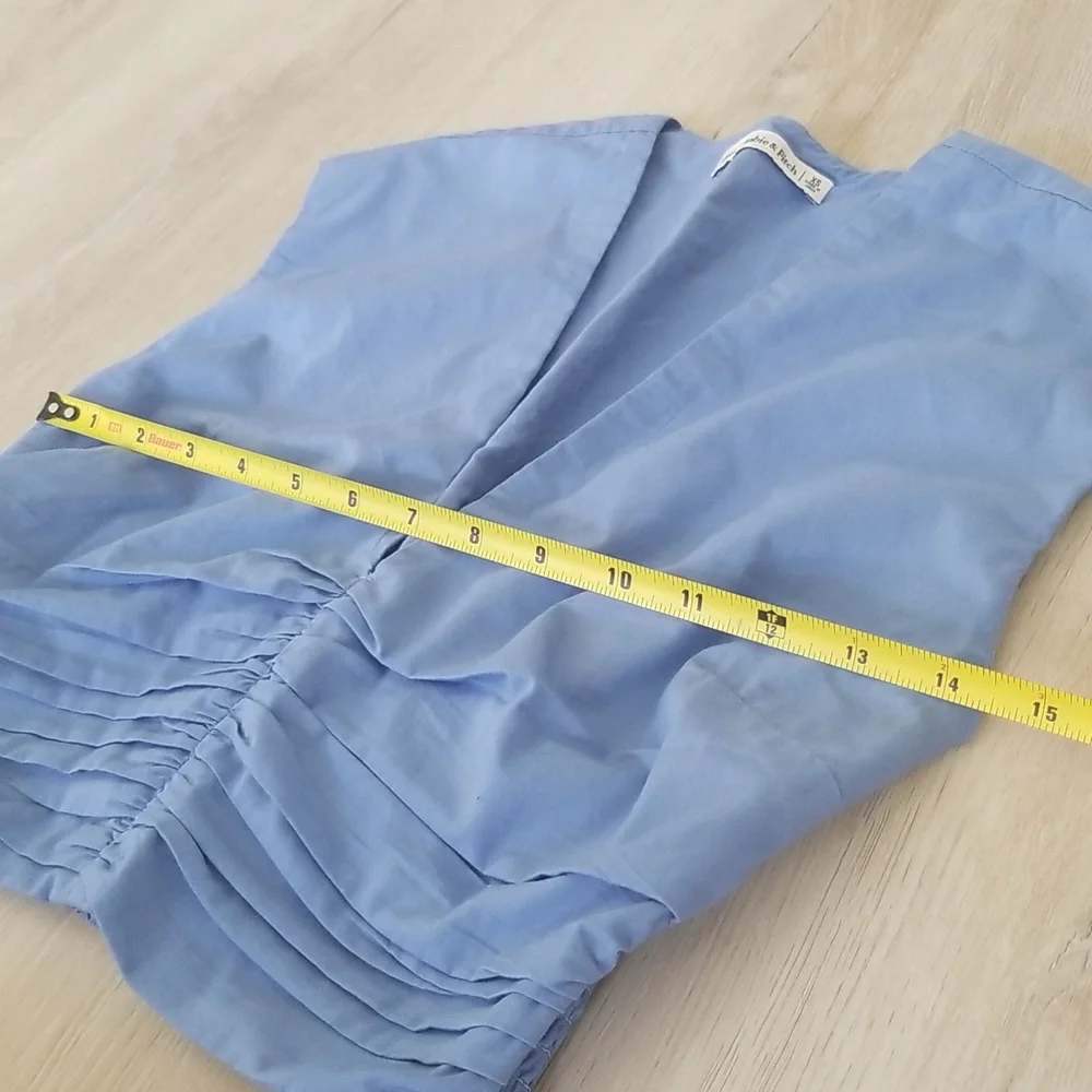 Abercrombie & Fitch Sky Blue Ruched Blouse - Picture 5 of 6